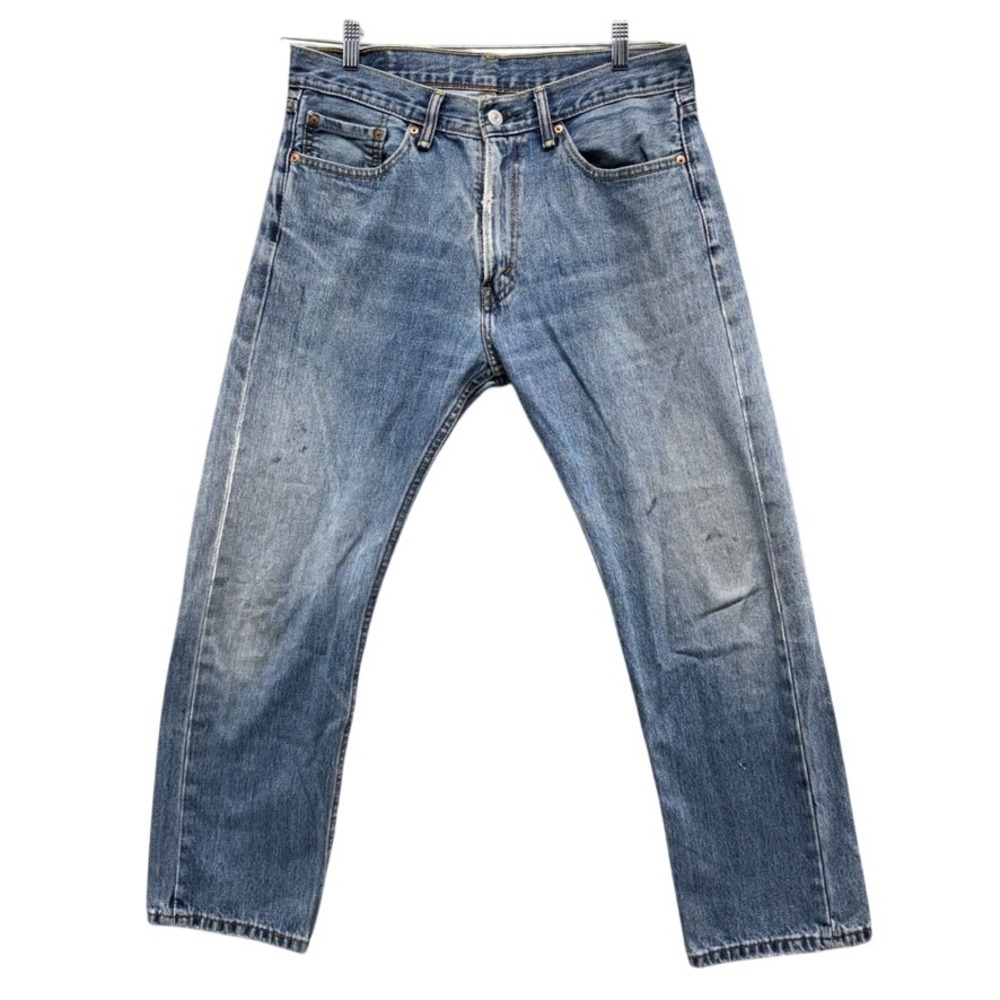 Levis 505 Regular Fit Straight Leg Jeans Mens 33x29 Blue Denim Medium Wash